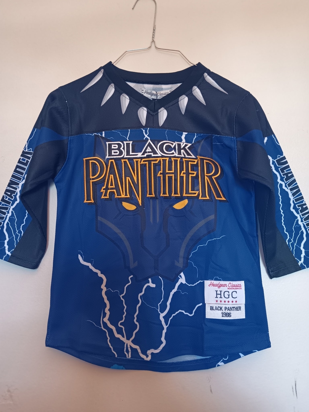Black Panther Blue Kids Long Sleeve Jersey - HGC